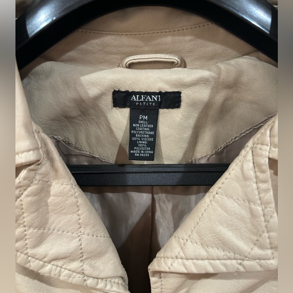 Vegan leather cream jacket - Picture 4 of 8